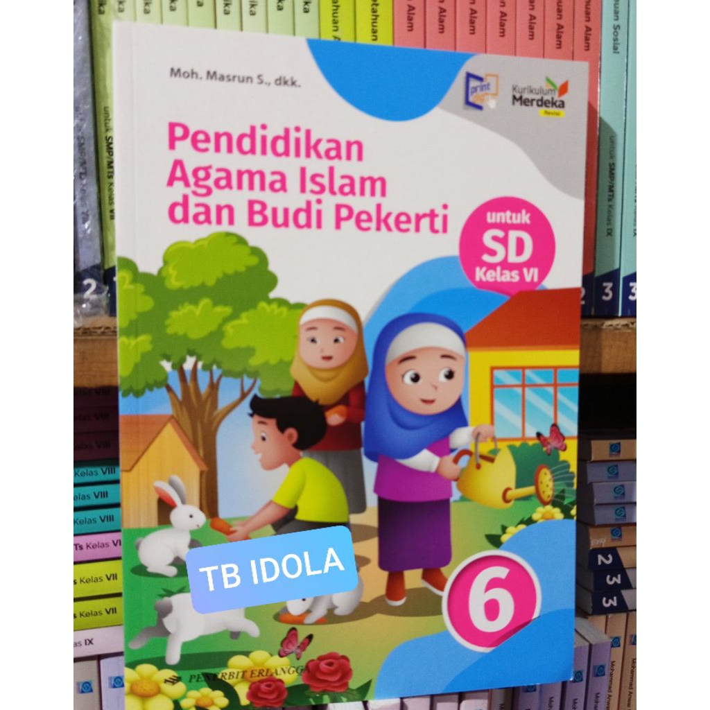 Buku Agama Islam Kelas 6 SD Kurikulum Merdeka Revisi Erlangga