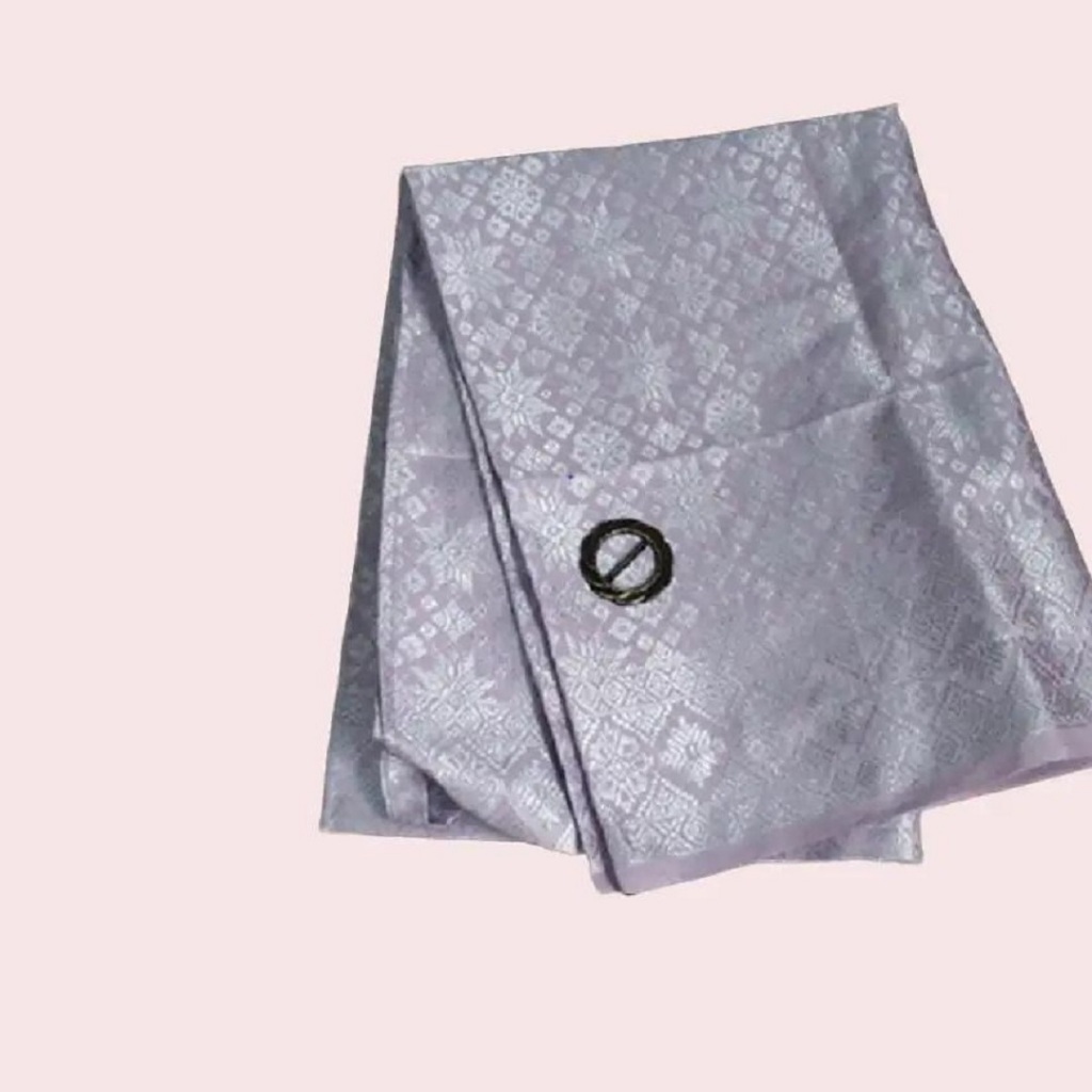 Rok Wanita Model Kain Lilit Bahan Tenun Songket Warna Pink
