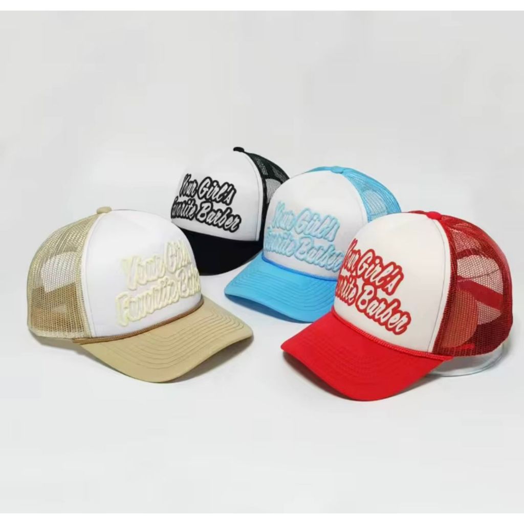 Topi Trucker Jaring Cewe Cowo Logo Bordir Your Girl Favorite Baiber Hat Distro Keren Murah Bisa Cod