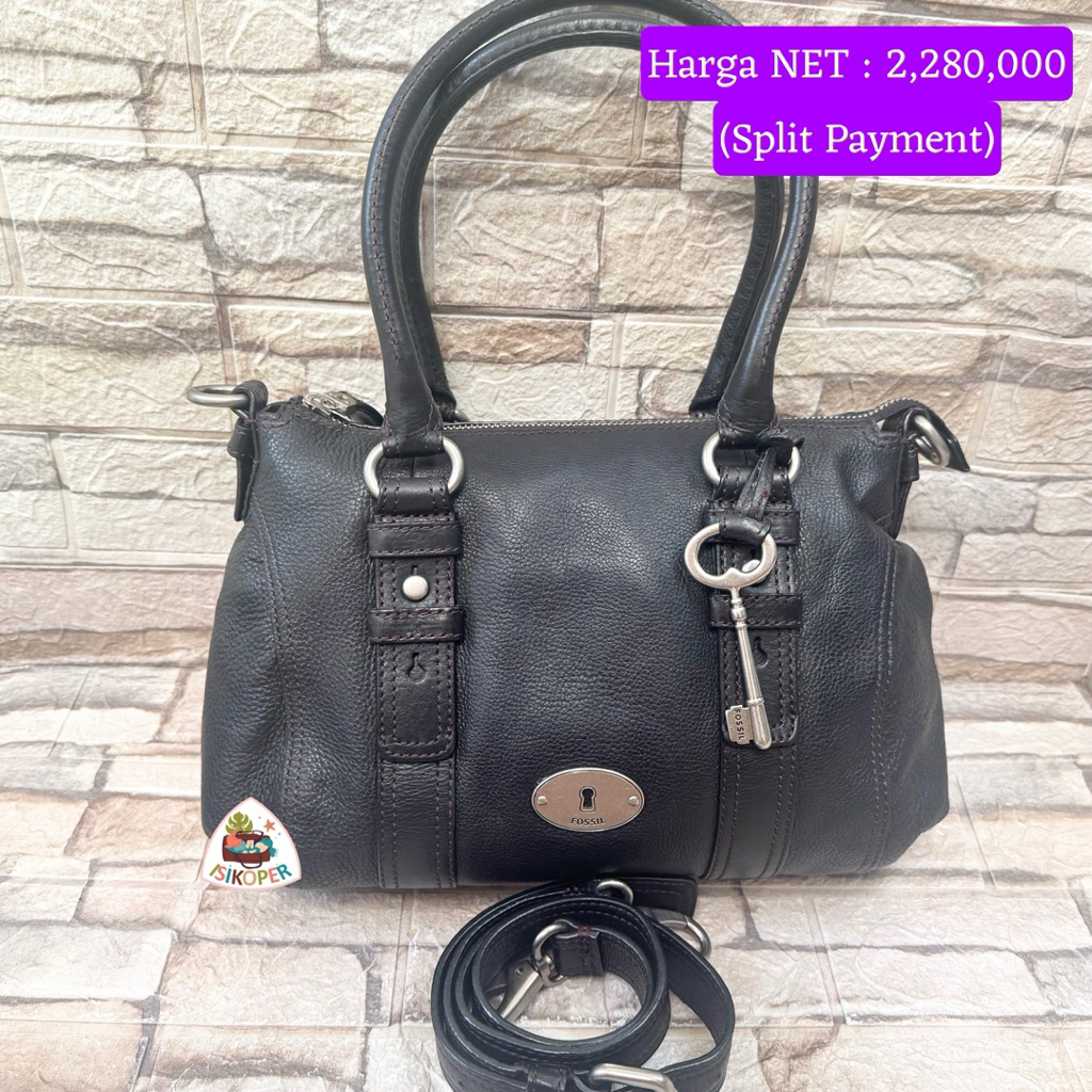 555# NET-Preloved Fossil Maddox Speedy Size Medium Hitam Black