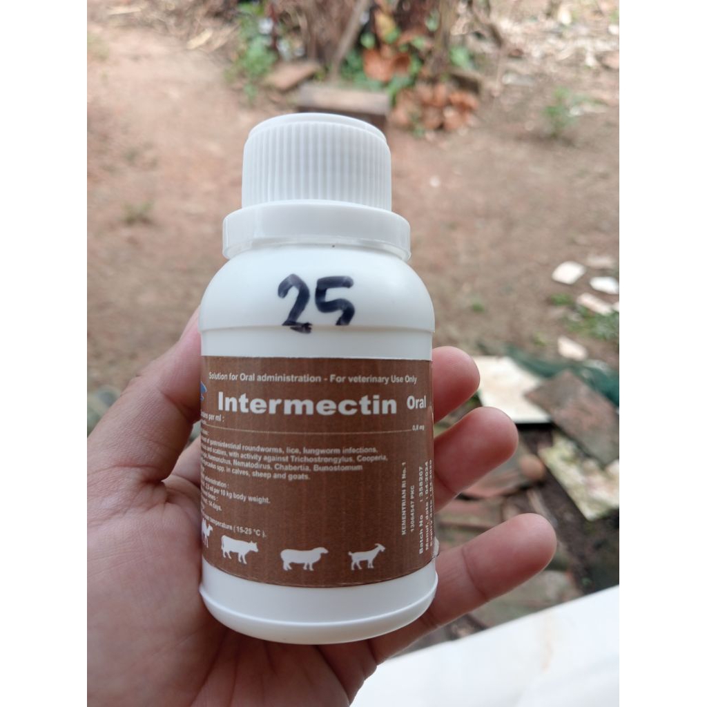 INTERMECTIN obat oral,cekok atau minum,obat gudik/scabies untuk kambing dan sapi 100 ml