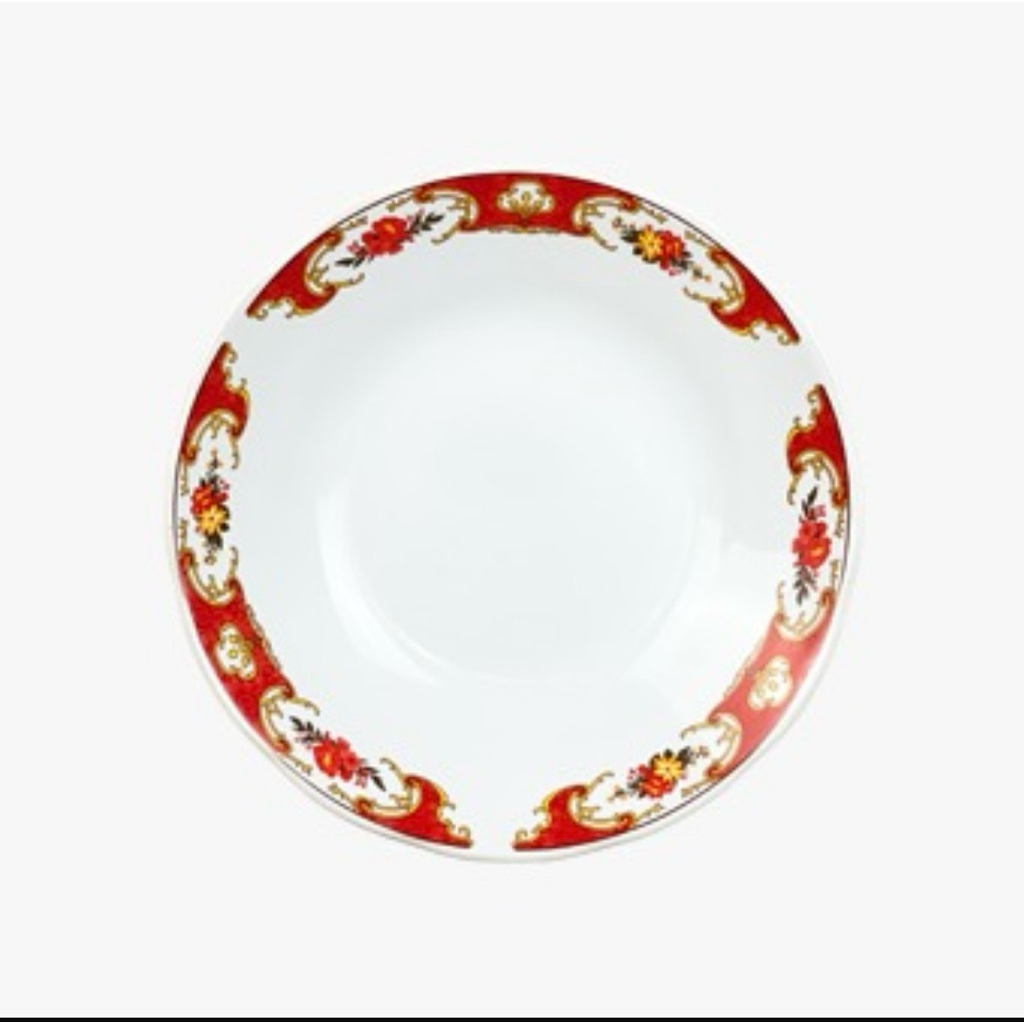 ( Free Kardus & Bublewrap ) 6 Pcs Piring Lilia Bunga | Piring 8 inch Lilia Mahkota | Piring RRT Lili