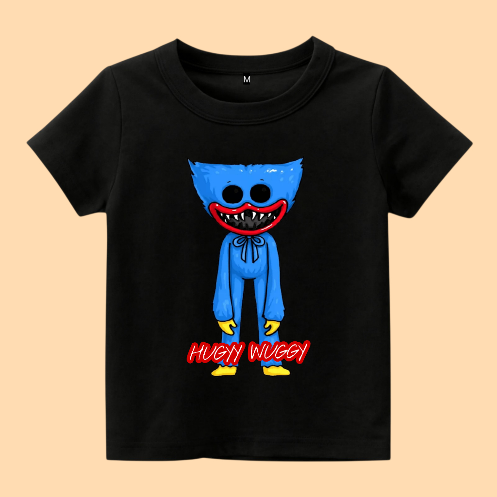 baju kaos anak gambar huggy wuggy