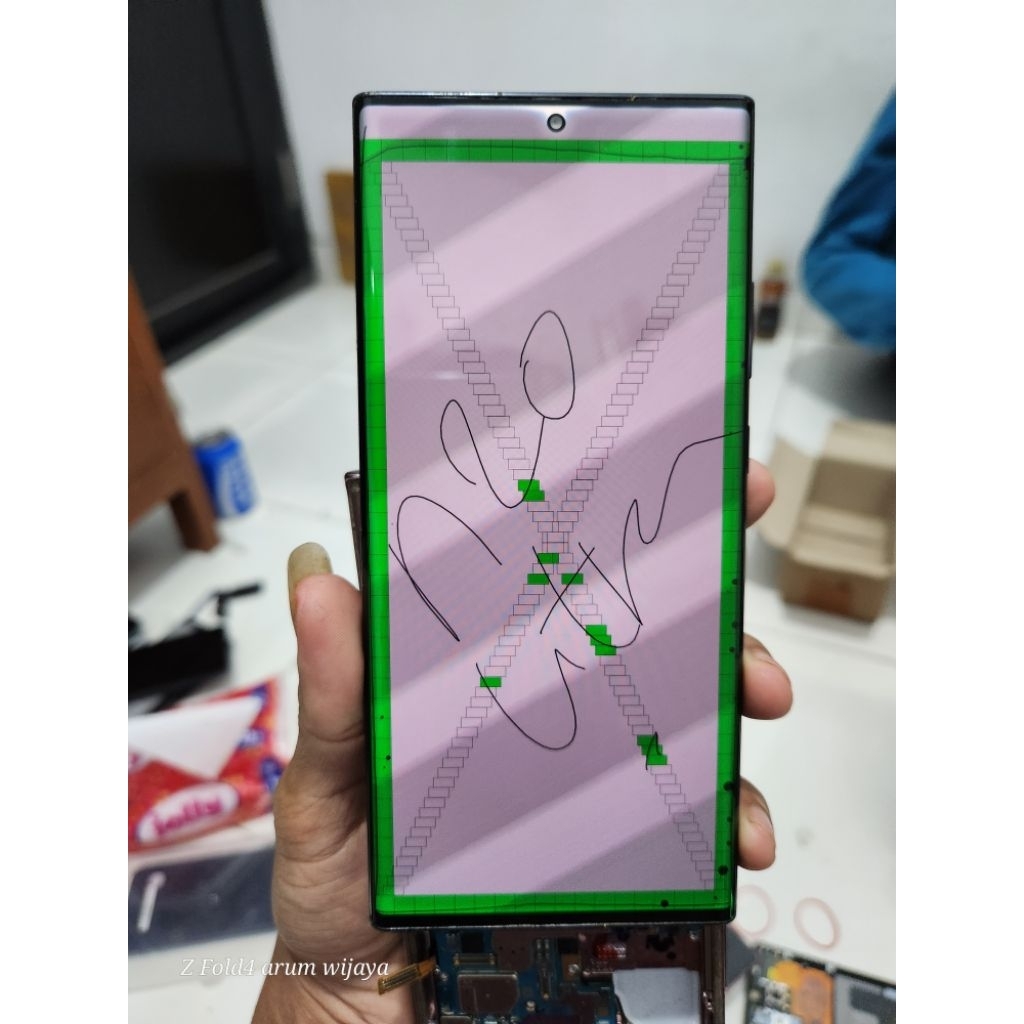 lcd samsung note 20 ultra original copotan minus