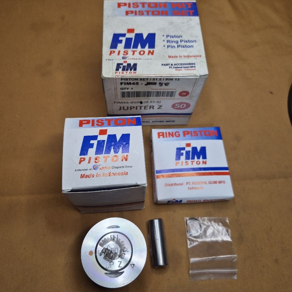 Piston Kit Fim FIM Yamaha Jupiter Z Vega R Jupiter Pin 13 Std 50 100 150 Original Fim