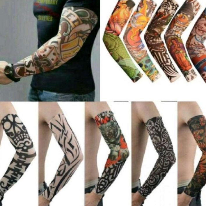 MANSET LENGAN MOTIF TATO ISI 3PASANG/ MANSET PRIA DAN WANITA / MANSET  TATO