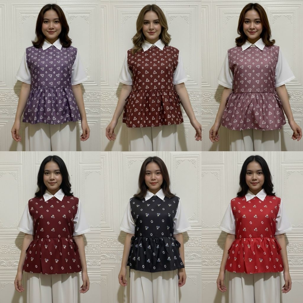 Vest Batik Rempel / Vest batik kantor / Rompi kantor / Rompi Batik formal