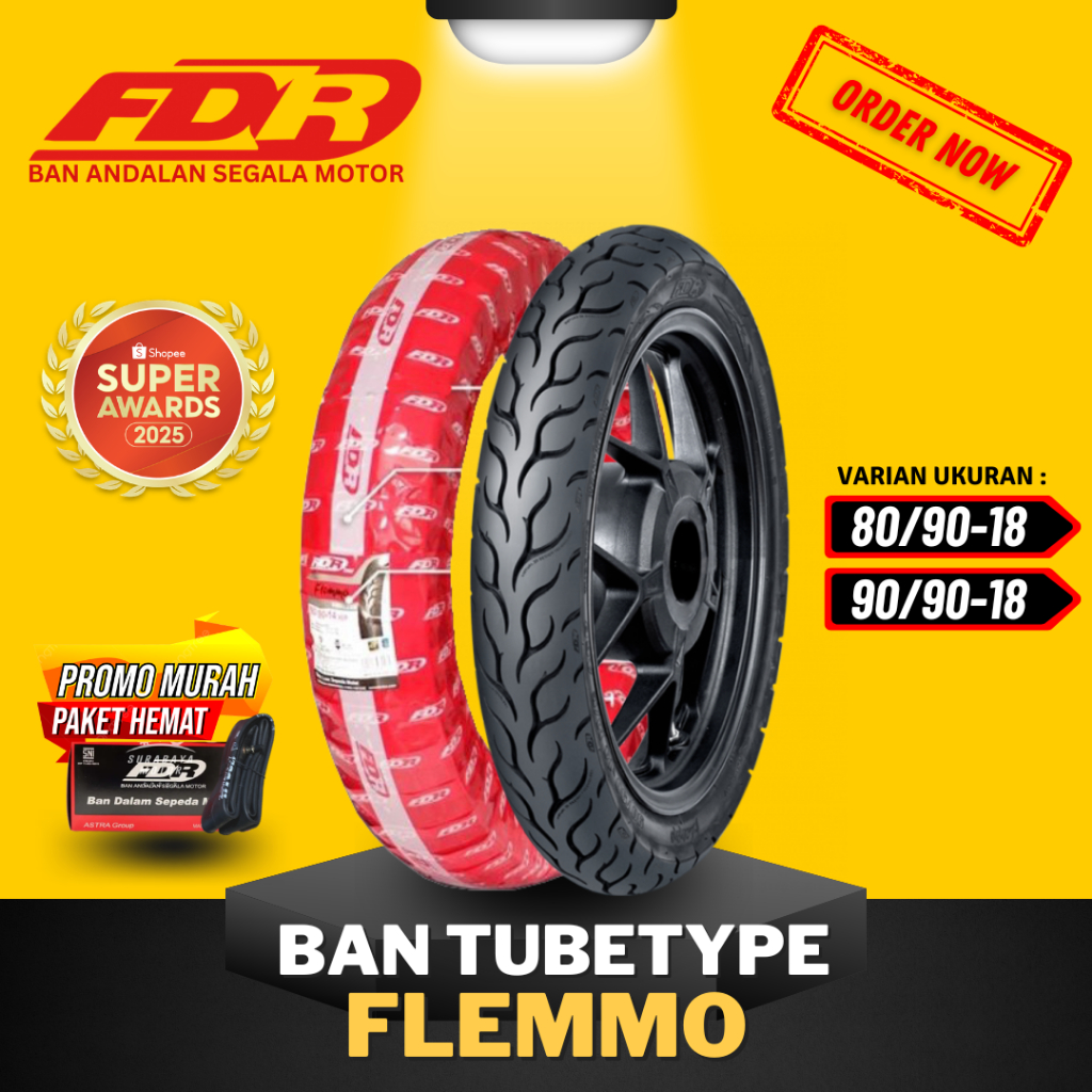 [READY COD] BAN FDR FLEMMO TUBETYPE RING 18 / BAN FDR TUBETYPE FLEMMO TT RING 18 ( 80/90-18 / 90/90-