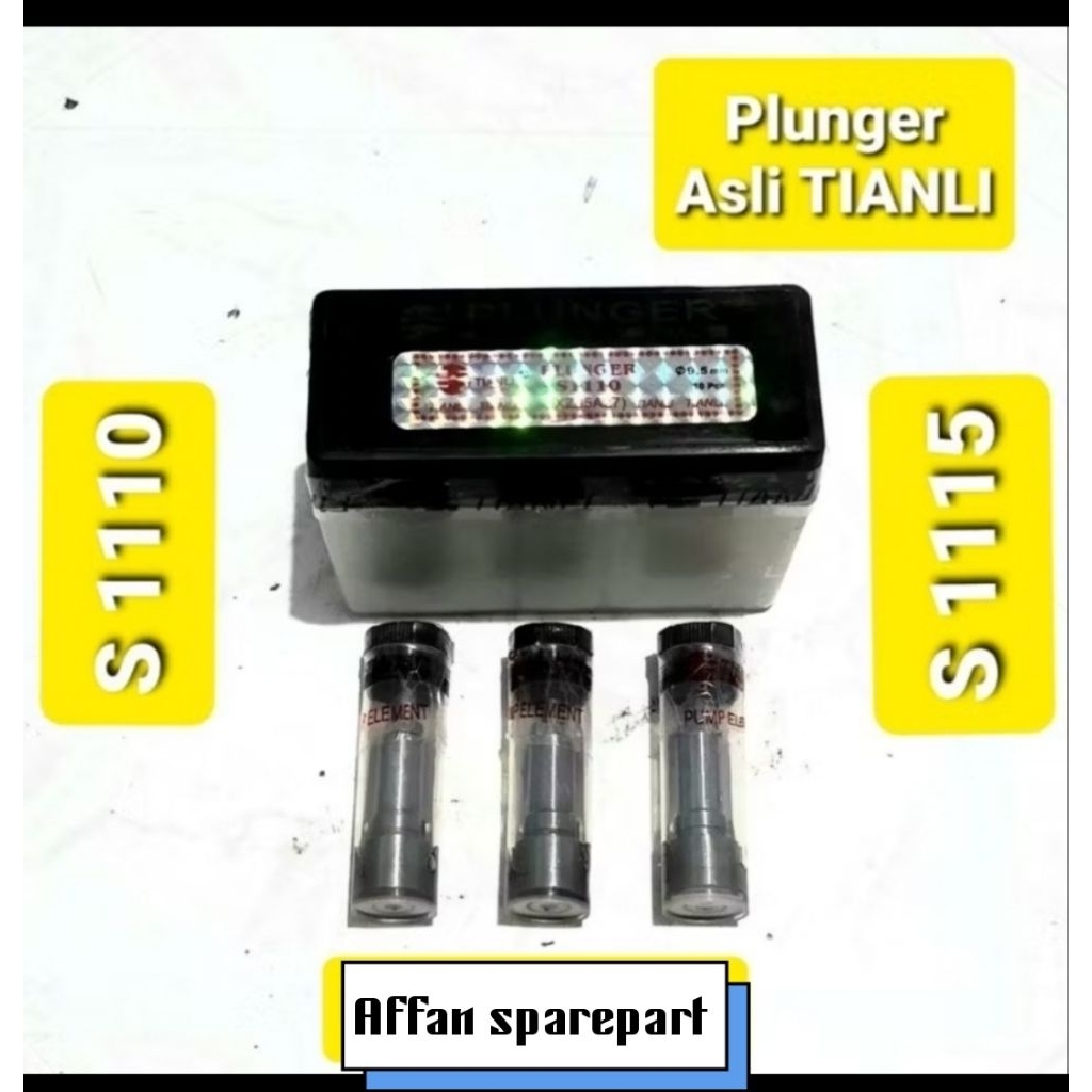 PLUNGER DIESEL S 1110 - S 1115 - ZH 1115 POMPA SOLAR MESIN ( 20 PK & 24 PK ) ORIGINAL TIANLI