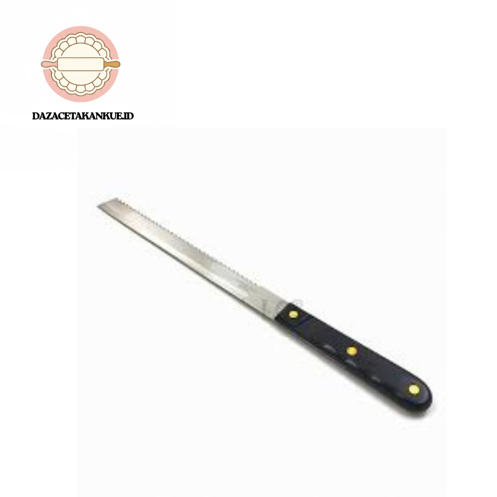 PISAU ROTI PANJANG STAINLESS STEEL TAJAM 2 SISI