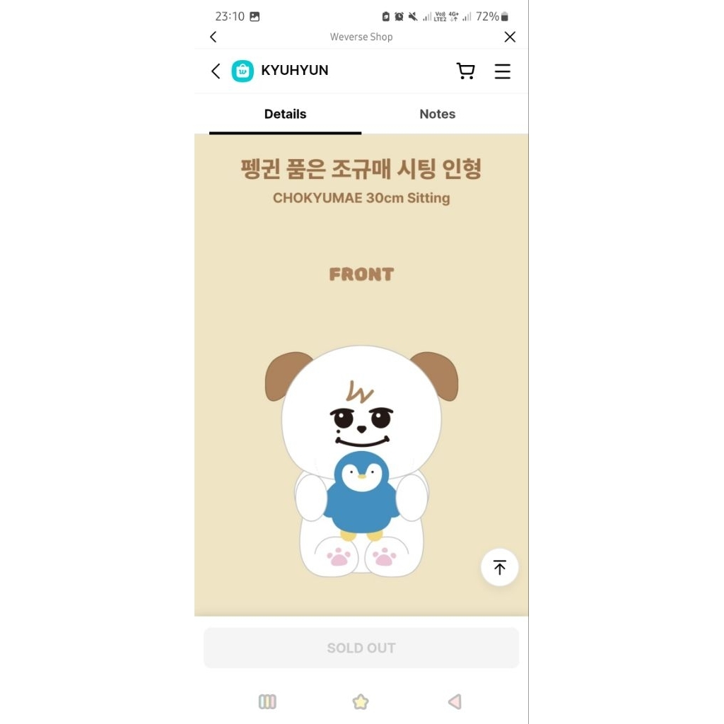 CHO KYUHYUN CHO KYUMAE 30CM SITTING + PINGUIN DOLL