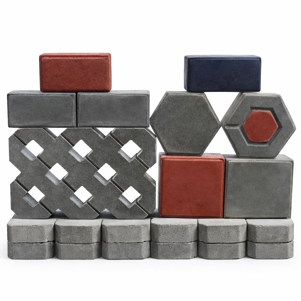 baving blok 3D/baving press hidrolik mutu k-300/conblock/paving blok