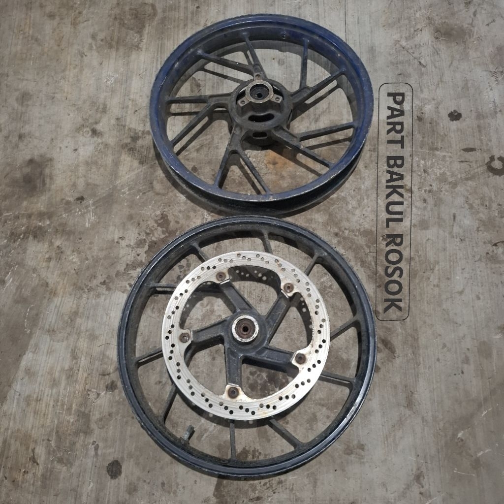 Pelek Velek Velg Velk CW Roda Depan Belakang Set Piringan Cakram STD Standar Standart Ring 17 140 18