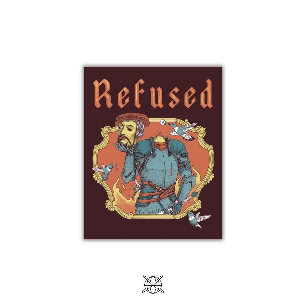 Sticker Vinyl Band Refused Tour | Stiker Vinyl Band Hardcore Punk Rock Metal