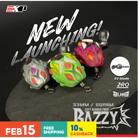 EXP Bazzy Soft Rubber Frog EXP Soft Frog Murah Haruan Killer Katak Casting Umpan Katak Thailand Rubb