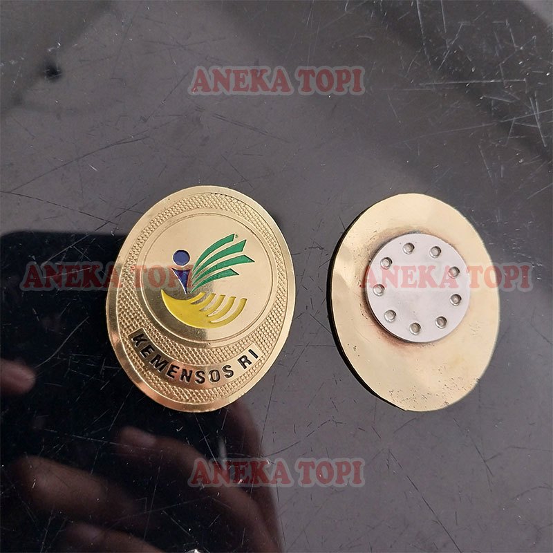 Pin Kemensos RI Pin Bros Logo Kemensos Oval - Aneka Topi