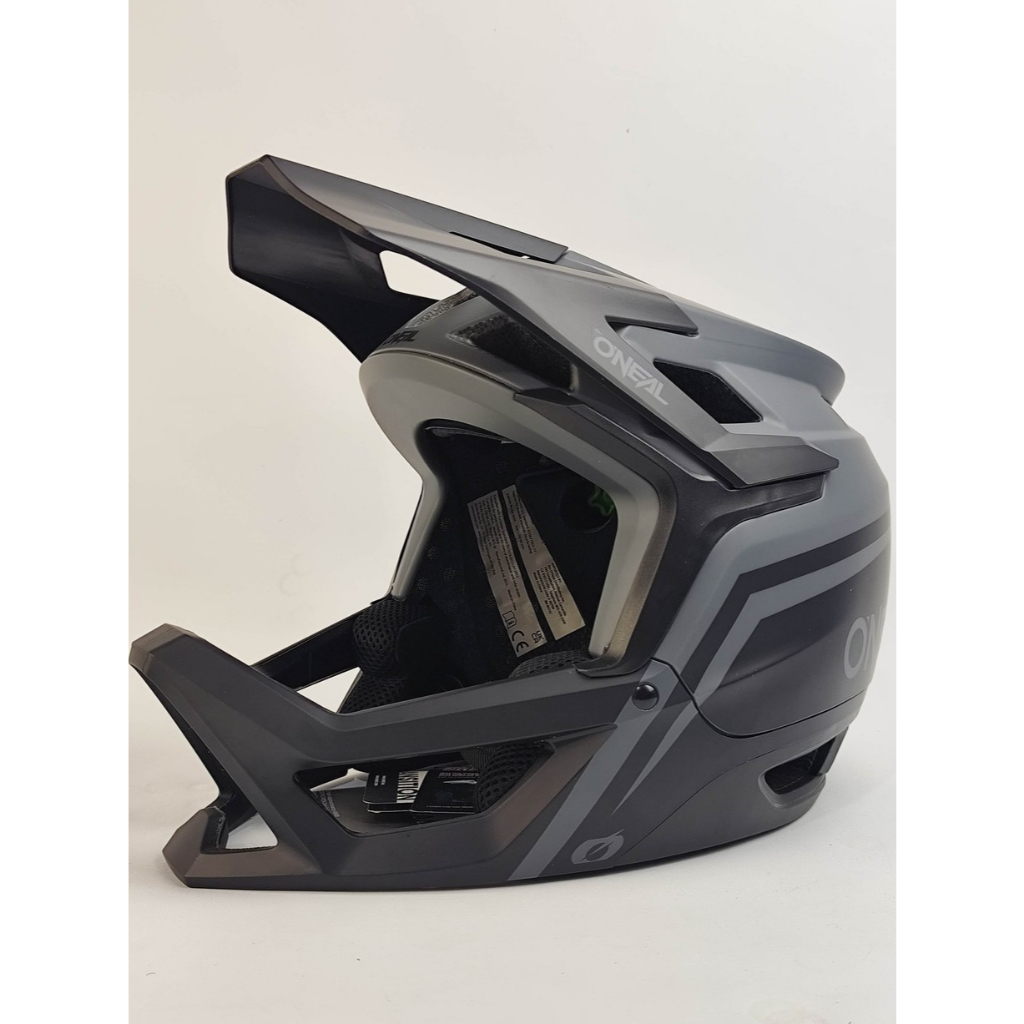 Helm Downhill Oneal Transition MTB Full Face Black Grey Helm Sepeda Original