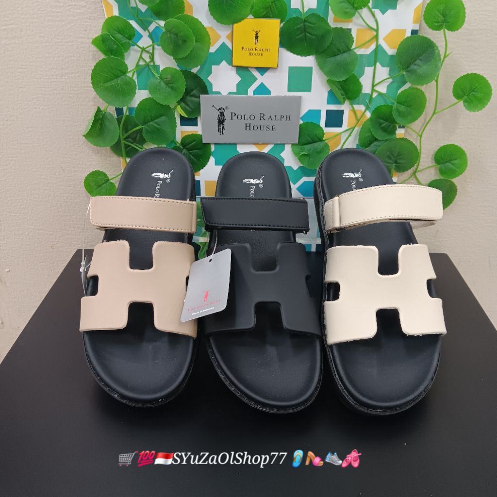 [Bisa COD/100% Original/Art THM 02] Sandal Wanita POLO RALPH HOUSE/Sandal Wanita/Sandal Slide Wanita