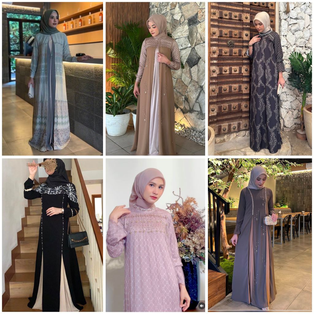 HOT SALE ~ (SIAP KIRIM) SABIYA DRESS BRUKAT ORIGINAL by JAVINA OFFICIAL  /  GAMIS JAVINA LUXURY ORI 