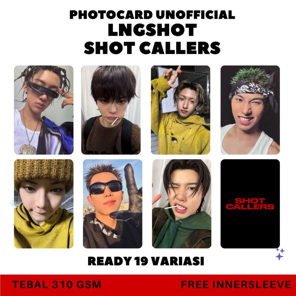 Photocard LNGSHOT shot callers LNGSHOT Photocard Unofficial Premium Photocard louis ryul ohyul wooji