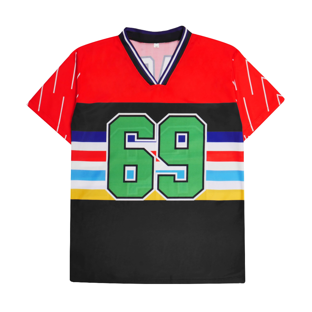 DRAGON Jersey NO.69 NFL Baseball Pria Wanita Dryfit Sublimasi M-XXL