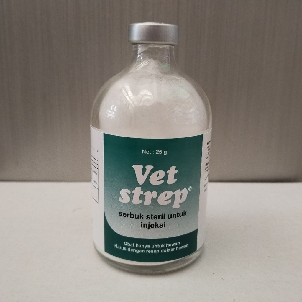 Vet Strep 25 gram Serbuk steril untuk injeksi
