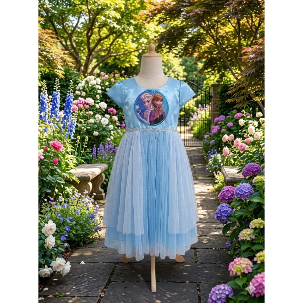 Dress Frozen/Gaun Pesta Frozen/Baju Pesta Anak