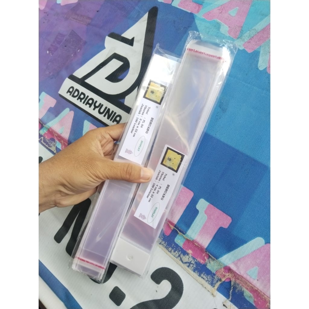 Plastik Opp 3x22 4x22 Souvenir & Aksesoris- Plastik Opp 3 x 22 & 4 x 22 Display & Sticker