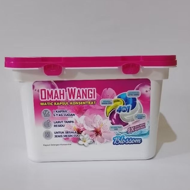 Detergen Kapsul Konsentrat 4in1 Box isi Deterjen 30 kapsul Omah Wangi