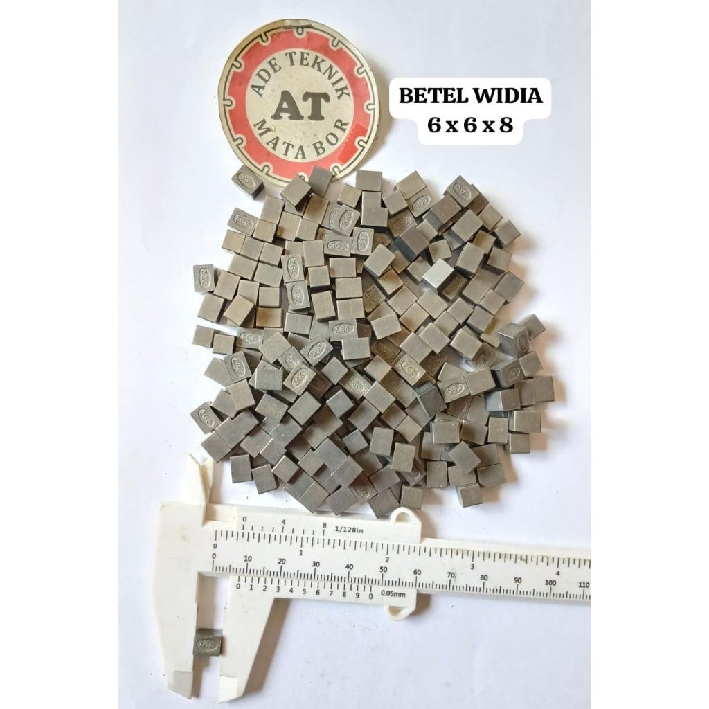 ECERAN Betel Widia/ Mata Widia YG6 Type 6x6x8 Matabor tembus batuan keras