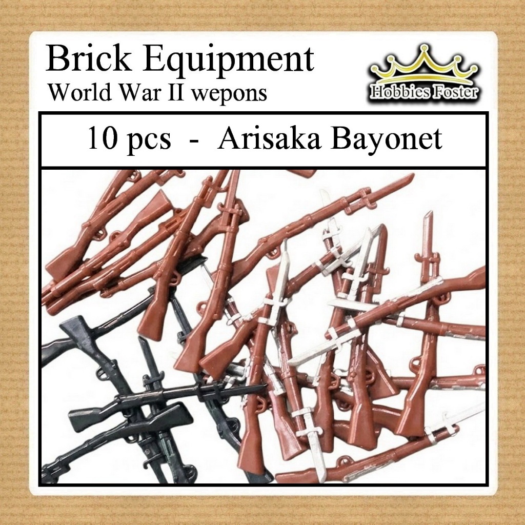 HF Mainan WEPO ARISAKA Bayonet / 10 pcs - Miniatur Aksesoris Mini Figure Perang World War Classic