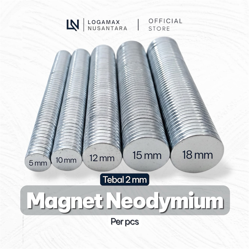 (PER PCS) MAGNET NEODYMIUM/ MAGNET NEODIUM MAGNET NEODIUM BULAT MAGNET SUPER KUAT (5mm X 2mm), (10mm