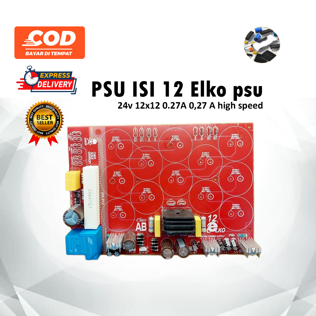 Kit PSU isi 12 elko psu 12 elko class AB + psu simetris + psu kipas
