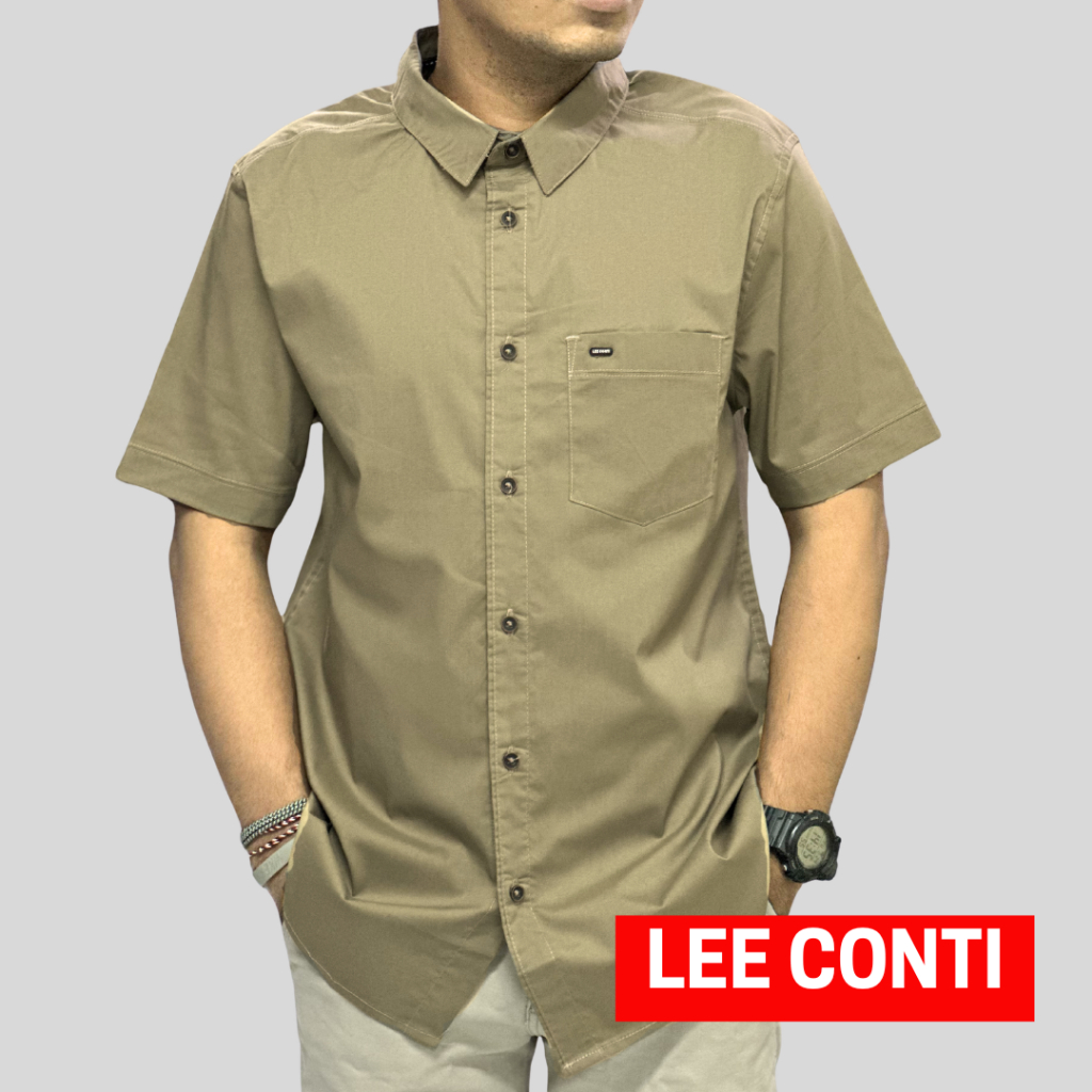LEE CONTI Kemeja Pria Lengan Pendek ( REV )