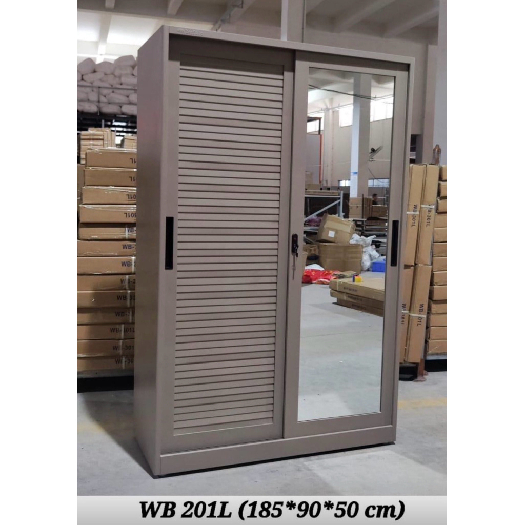 KHUSUS DENPASAR BALI. Lemari Pakaian Sliding Besi Kuat dan Awet anti air,anti jamur,anti rayap,anti 