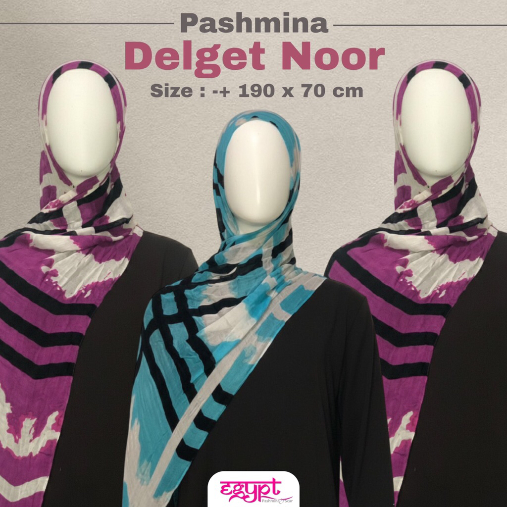 Egypt Muslim Scraft - Pashmina Delget Noor - Pashmina Motif - Pashmina Viscose