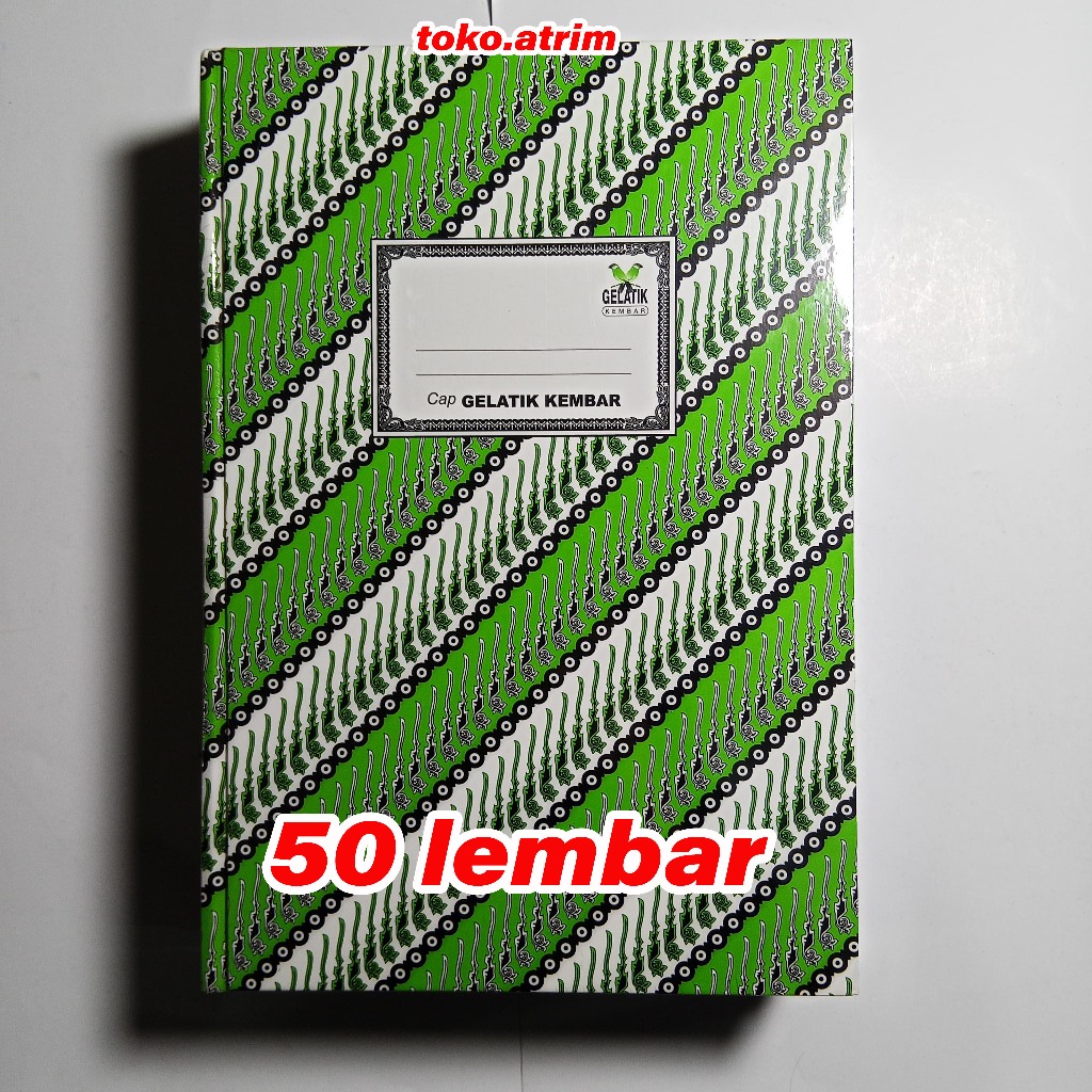 1 PCS |Buku Hardcover Folio Gelatik 50 Lembar | Buku Folio Hard Cover Isi 50 Lembar | Buku Batik Fol