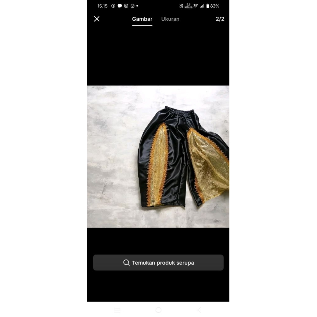 baju jaipong satu set komplit tinggal pake