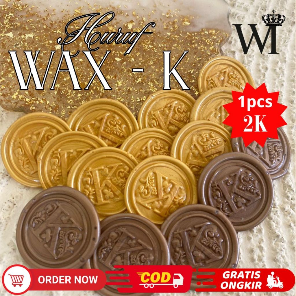 Huruf K - READY STOCK Seal Wax Stamp Wax Seal Alphabet Instant Wax Seal Stamp Undangan TERMURAH