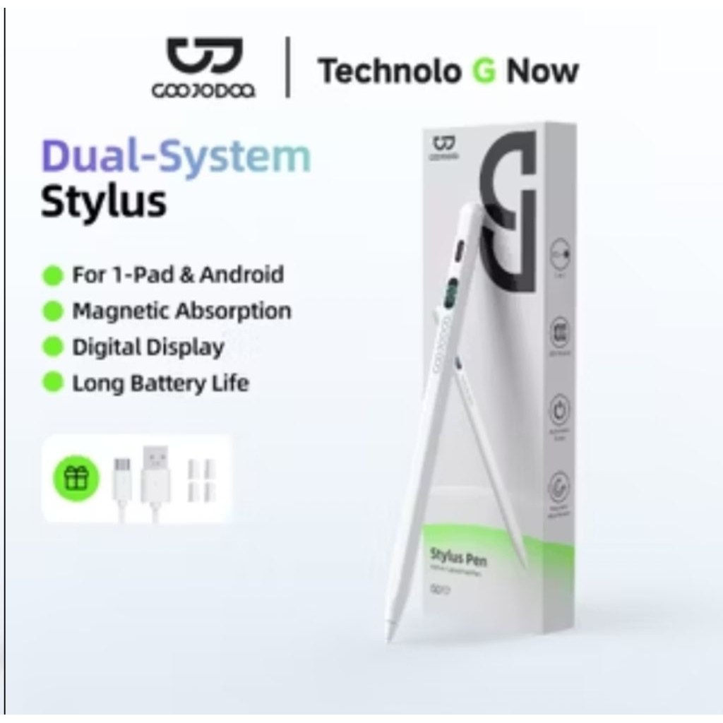 Goojodoq GD04 Stylus Pen Universal with battery indicator, suitable for Xiaomi, Huawei, PAD tablet a