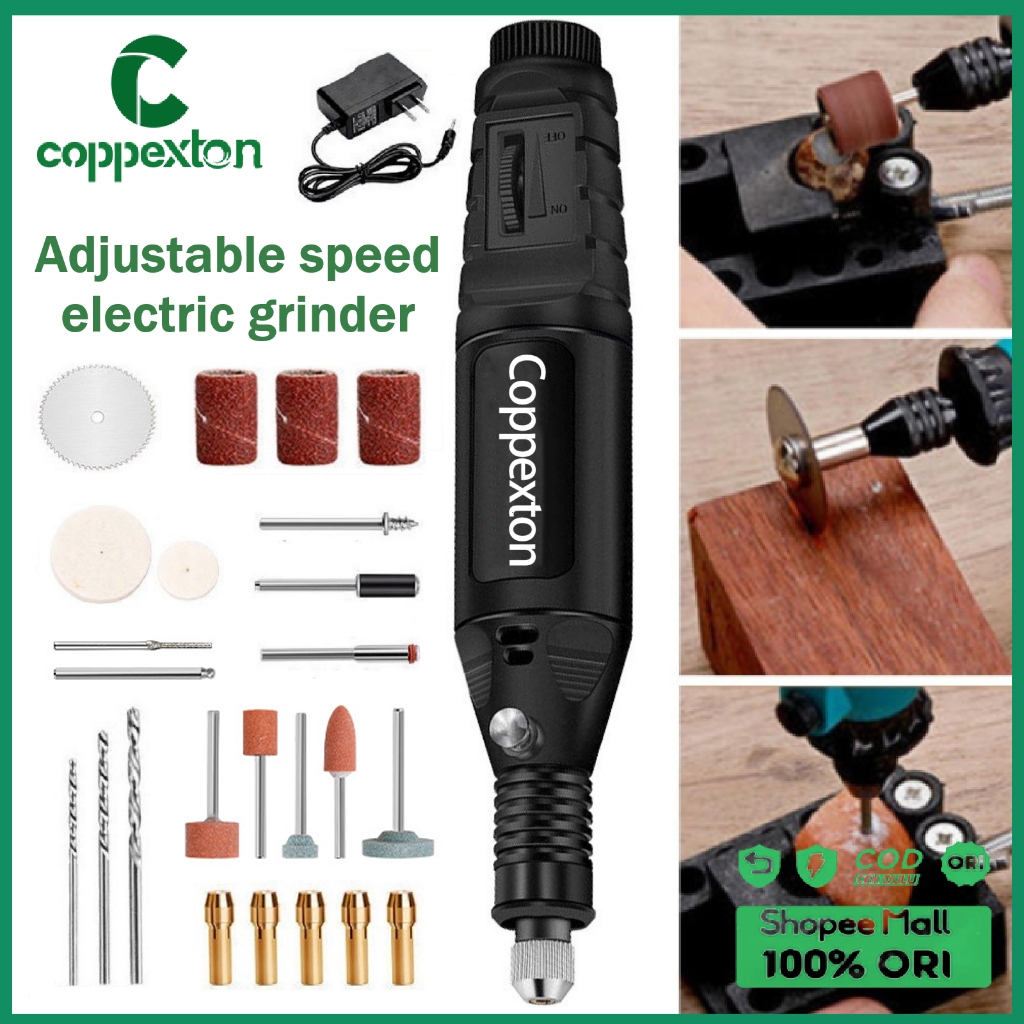 Coppexton Gerenda Bor Mini 12V DC Mini Drill Electric Engraver Grinder Gerinda Electrik Listrik Cord