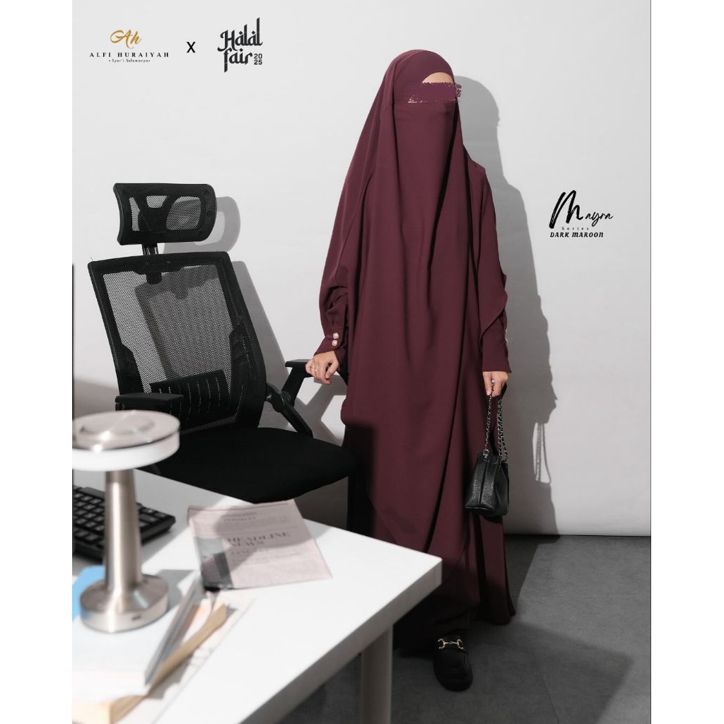 Ready siap kirim FK Standar Dark Maroon Mayra series Alfihuraiyah