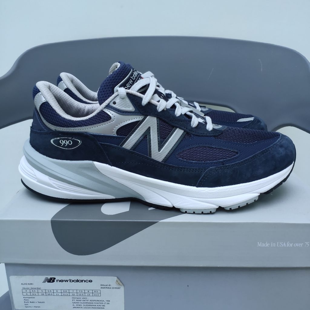 New Balance 990v6 Made In USA Navy Size 10/44/28cm Not  1906r 2002r 530 740 vomero kayano 14