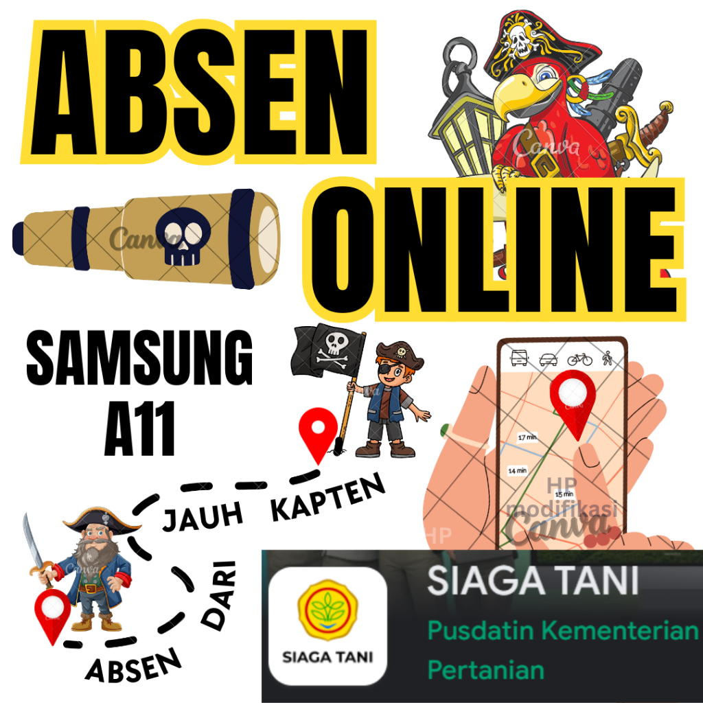 hp absen online bajak laut fake gps absen jarak jauh samsung A11 3/32 hp bekas pakai original 100%