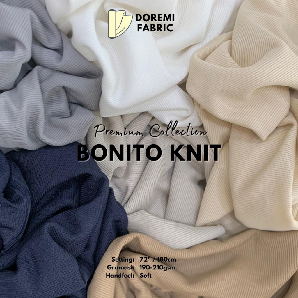 (METERAN) Kain DOREMI BONITO KNIT 190-210 GSM