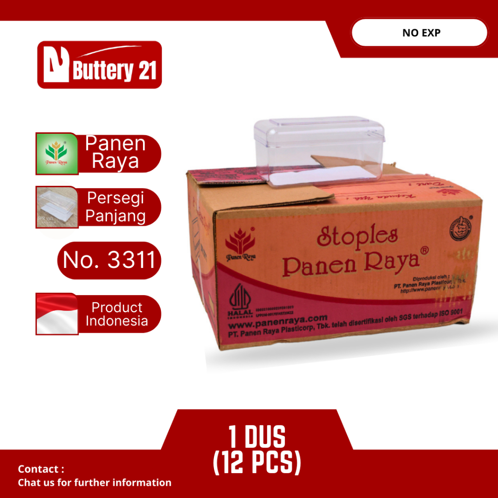 1 LUSIN TOPLES KUE PERSEGI PANJANG PANEN RAYA 3311/TOPLES PLASTI BENING/STOPLES KUE RAYA
