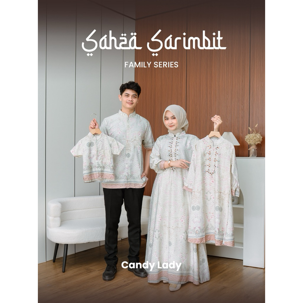 CANDY LADY Sahza Beads Sarimbit Maxi / Baju Lebaran Couple Keluarga Baju Koko Daddy dan Anak