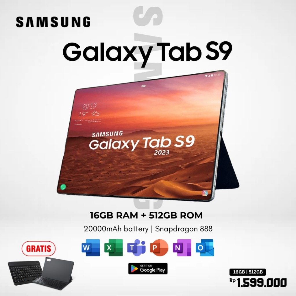 SAMSUNG GALAXY TAB S9 | 16GB+512GB | 4G LTE SIM + WIFI 11'' FHD ORIGINAL TABLET