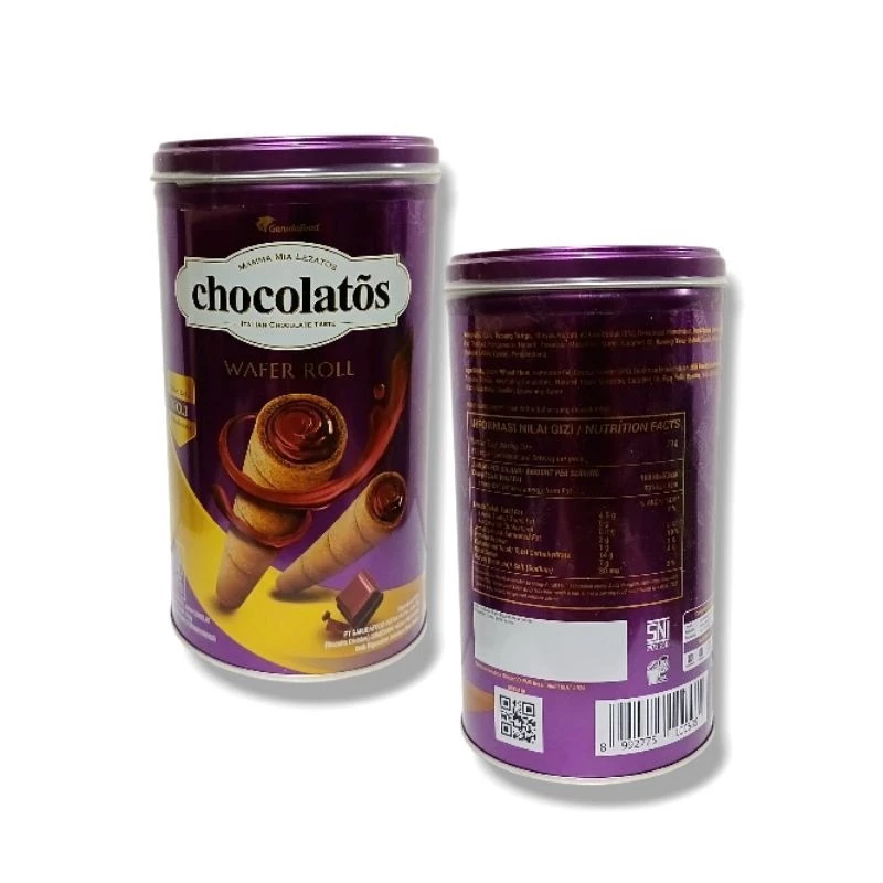 Gery Chocolatos Wafer Roll Tin UNGU Kaleng 310gr