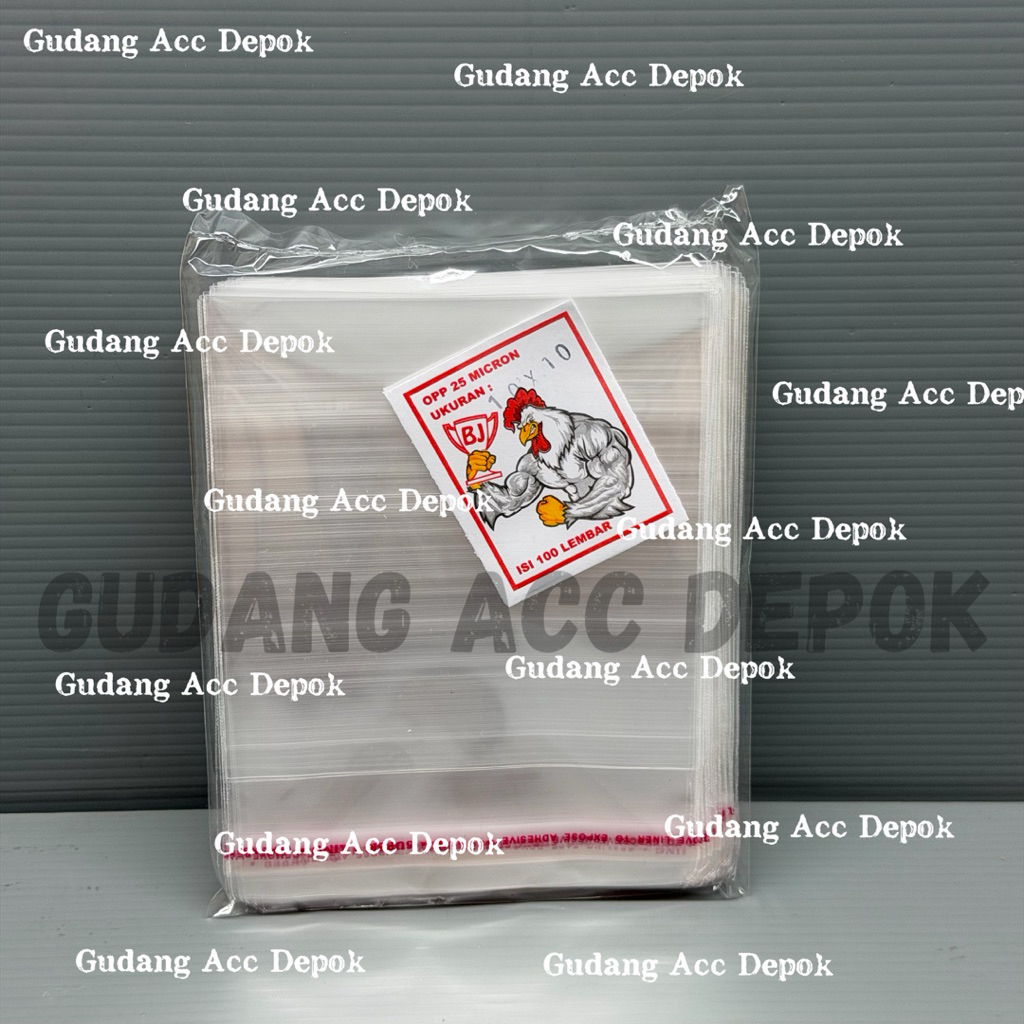 (ISI 100LEMBAR) PLASTIK OPP SEAL BENING 25 MICRON UKURAN 10x10 | OPP ROTI KUE KERING COOKIES DONAT S